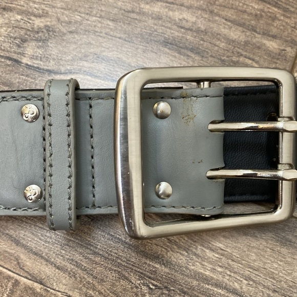 Bond & Co. Studded leather collar for big dogs xxl Gray with silver buckle - Picture 2 of 7